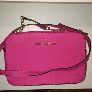 Pink Leather Michael Kors Crossbody Bag